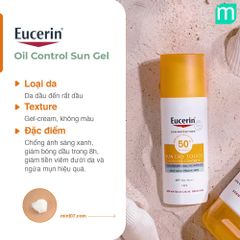 Kem Chống Nắng Eucerin Kiềm Dầu & Ngừa Mụn 50ml Sun Dry Touch Acne Oil Control SPF 50+