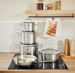 Bộ Nồi Fissler Profi Original Cao Cấp 5 Món Inox (4 Nồi + 1 Chảo) - Chất Lượng Đức, Thiết Kế Đẹp, An Toàn Cho Sức Khỏe