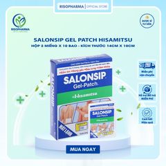 Cao Dán Salonsip Gel-Patch Giảm Đau Cơ Khớp, Đau Vai Gáy - Hỗ Trợ Căng Cơ, Bong Gân, Sử Dụng Được Cho Gia Đình