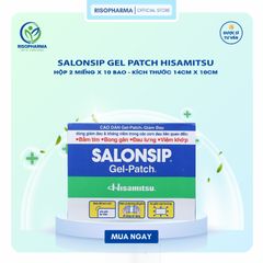 Cao Dán Salonsip Gel-Patch Giảm Đau Cơ Khớp, Đau Vai Gáy - Hỗ Trợ Căng Cơ, Bong Gân, Sử Dụng Được Cho Gia Đình