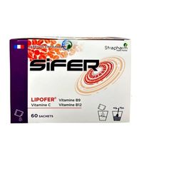 Sắt Sifer Bổ Sung Sắt Sinh Học - Hỗ Trợ Cải Thiện Thiếu Máu, Sắt Lipofer® Kết Hợp Vitamin C & B12, Hộp 60 Gói