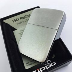Bật Lửa Zippo 1941 Replica Mạ Chrome Xước - Thiết Kế Quân Đội Thế Chiến Thứ Hai, Chính Hãng, Duy Nhất, Quà Tặng Đặc Biệt