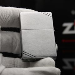 Bật Lửa Zippo 230 - Chất liệu Chrome Brushed Vintage 1937, Thiết Kế Cổ Điển, Hộp Quà Tặng, Bảo Hành Trọn Đời