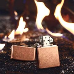 Bật lửa Zippo 301FB Mạ Đồng Đỏ Giả Cổ - Sản Phẩm Nhập Khẩu Mỹ, Bảo Hành Trọn Đời, Quà Tặng Độc Đáo