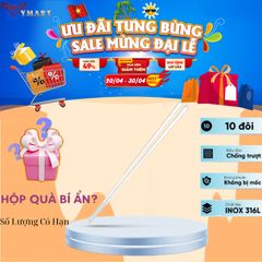 Bộ Đũa Inox 316L Haatz HCS079 (CIM316) - Set 10 Đôi Chống Trượt, Siêu Bền, An Toàn Cho Sức Khỏe, Bảo Hành 24 Tháng