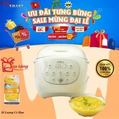 Nồi Cơm Điện Lòng Gốm 1.2L HAATZ CIM250 - Công Suất 500W, 6 Chế Độ, Hẹn Giờ - Nồi Cơm Tiện Lợi Cho Gia Đình Nhỏ Từ 1-3 Người
