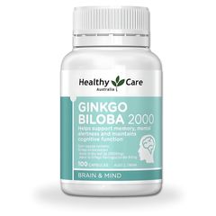 Viên Uống bổ não Healthy Care Ginkgo Biloba 2000 Úc - Hộp 100 viên