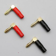 Giắc Bắp Chuối Cong 90 Độ Vuông Góc - Kết Nối Âm Thanh Chất Lượng Cao, Tiết Kiệm Không Gian, Dễ Dàng Sử Dụng - 1 Cặp