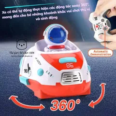 Xe Điều Khiển Từ Xa Va Chạm 2.4G - Đèn LED, Âm Nhạc Vui Nhộn, Phi Hành Gia Mini, Quà Tặng Cho Bé Khám Phá Vũ Trụ
