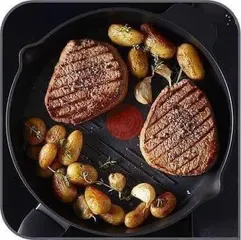 Chảo Nướng Nhôm Đúc Tefal Robusto E24940 26cm - Lớp Chống Dính Bền, An Toàn, Dễ Dàng Vệ Sinh, Phù Hợp Mọi Loại Bếp