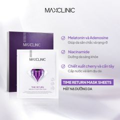 Mặt Nạ Dưỡng Da Maxclinic Time Return Mela Tonin - Hộp 4 Miếng Giúp Sáng Da, Cung Cấp Độ Ẩm và Trẻ Hóa Da