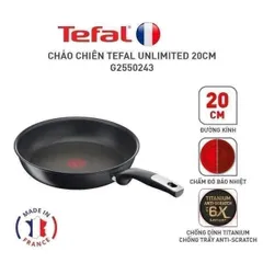 Chảo Chiên Tefal Unlimited - Chống Dính Titanium, Công Nghệ Thermo-Signal, Bếp Từ, Dễ Dàng Lau Chùi - Nấu Ăn Ngon Hơn!