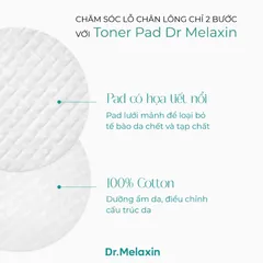 Toner Pad Dr Melaxin 70 Miếng - Dưỡng ẩm và Làm sạch da, Hỗ trợ se khít lỗ chân lông, Phù hợp với mọi loại da