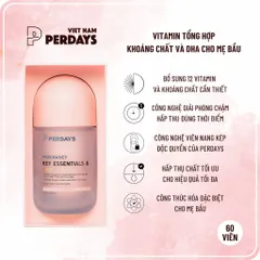 Vitamin Tổng Hợp & Khoáng Chất Cho Mẹ Bầu - PERDAYS DHA Essentials 60 Viên Hỗ Trợ Thai Kỳ Khỏe Mạnh