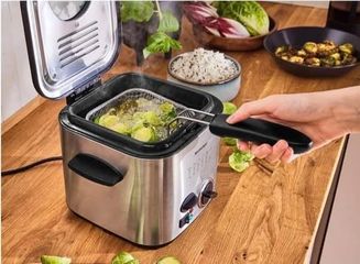 Nồi Chiên Ngập Dầu 2 Trong 1 Silvercrest Mini - Chiên & Lẩu Fondue Cao Cấp, Dễ Dàng Điều Chỉnh Nhiệt Độ 130-190°C