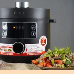 Nồi Áp Suất Đa Năng Tefal CY754830 Turbo Cuisine, 5 Lít, 10 Chương Trình - Sử Dụng Dễ Dàng, Nấu Nhanh, Chức Năng Giữ Ấm 24 Giờ