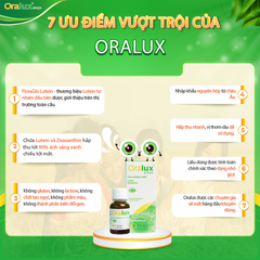 Siro bổ mắt Oralux 15ml - Hỗ trợ tăng cường thị lực và chăm sóc sức khỏe mắt cho trẻ em