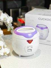 Nồi Cơm Điện Cuckoo CR-0671 Trắng Pha Tím - Dung Tích 1 Lít, Phù Hợp Cho 2-4 Người, Chính Hãng, Bảo Hành 24 Tháng