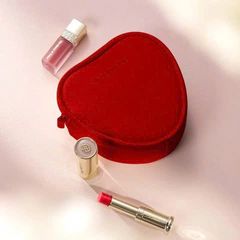 Set Son Dưỡng Whoo Glow Lip Balm 3 Món - Son Dưỡng Và Son Kem Đỏ, Túi Đựng Trái Tim - Quà Tặng Xinh Xắn Cho Phái Đẹp