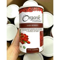Hạt Kỷ Tử Organic Goji Berries 454G - Siêu thực phẩm bổ dưỡng hỗ trợ sức khỏe, tăng cường miễn dịch và cải thiện thị lực.