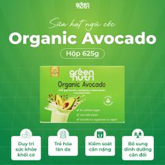 Sữa Hạt Ngũ Cốc Organic Avocado 625g - Hỗ Trợ BCAAs, Dinh Dưỡng Khối Cơ, Không Đường, Thuần Chay, Nhập Khẩu Từ Malaysia