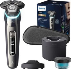 Máy cạo râu Philips S9000 S9974/55 - Cạo ướt khô, công nghệ SkinIQ, đầu cạo linh hoạt 360 độ, pin 60 phút, màu xám đen.