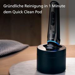 Máy cạo râu Philips S9000 S9974/55 - Cạo ướt khô, công nghệ SkinIQ, đầu cạo linh hoạt 360 độ, pin 60 phút, màu xám đen.
