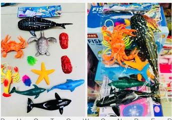 Đồ Chơi Mô Hình 7 Loài Động Vật Biển - Rùa, Tôm, Cua, Cá Biển - Đồ Chơi Giáo Dục Phát Triển Tư Duy Trẻ Em