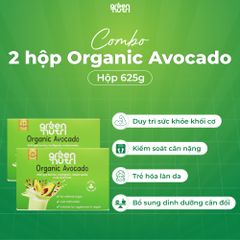 Combo 2 Hộp Sữa Hạt Ngũ Cốc Organic Avocado 625g - BCAAs Duy Trì Sức Khỏe Khối Cơ, Tự Nhiên và Ít Đường