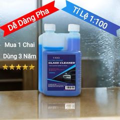 Nước Rửa Kính Ô Tô GLASS CLEANER 1L - Dung dịch Chuyên Dụng, Tỷ Lệ Pha 1:100, Làm Sạch Hiệu Quả, Ngăn Ngừa Vết Bẩn & Mờ Kính