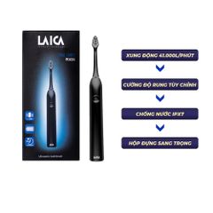 Bàn Chải Điện Laica PC4004 Chính Hãng - Hiệu Suất Cao 41000 Xung/Phút, Chống Nước IPX7, Dành Cho Người Niềng Răng