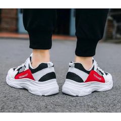 Giày Thể Thao Sneaker Nam G22 - Màu Trắng Đỏ, Thiết Kế Thể Thao Năng Động, Bong Keo Mép Nhẹ, Hàng Chính Hãng