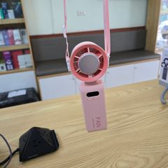 Quạt Mini Cầm Tay 200 Cấp Gió Có Sò Lạnh - Thiết Kế Gấp Gọn, Pin Bền, Đeo Cổ Tiện Lợi Cho Mùa Hè Nóng Bức