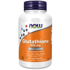 Viên uống Glutathione 500mg Nowfoods - Hỗ trợ trắng da, chống oxy hóa, tăng đề kháng - 30 viên nang cứng Mỹ