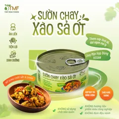 Sườn Chay Xào Sả Ớt Tâm Minh Foods - Món Ăn Nhanh Ngon Miệng, Dinh Dưỡng, Phù Hợp Cho Đi làm và Dã Ngoại