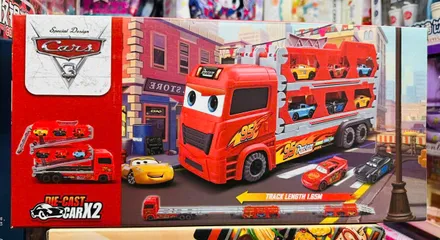 Đồ Chơi Xe Ô Tô Tải 2 Tầng McQueen 95 - Chở 6 Xe Nhỏ Chạy Bằng Đà, Đồ Chơi Giáo Dục Cho Trẻ Em