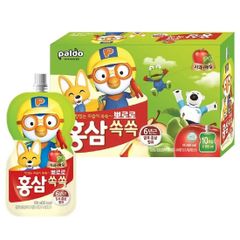 Nước uống hồng sâm trái cây cho bé Pororo Hàn Quốc 100ml x 10 gói