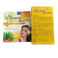 Viên Uống Vitamin E 400 IU Đại Uy - Ngăn Ngừa Lão Hóa, Giảm Nếp Nhăn, Làm Đẹp Da - Hộp 100 Viên Nang Mềm
