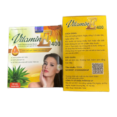 Viên Uống Vitamin E 400 IU Đại Uy - Ngăn Ngừa Lão Hóa, Giảm Nếp Nhăn, Làm Đẹp Da - Hộp 100 Viên Nang Mềm