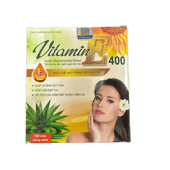 Viên Uống Vitamin E 400 IU Đại Uy - Ngăn Ngừa Lão Hóa, Giảm Nếp Nhăn, Làm Đẹp Da - Hộp 100 Viên Nang Mềm