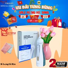 Máy Tăm Nước Không Dây LocknLock ENR156BLU 200ml - Thiết Bị Chăm Sóc Răng Miệng Tiện Lợi, Sạc USB, 4 Chế Độ Hoạt Động