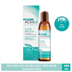 Dầu Gội Dermo ACM Oil Cute Secca - Giải Pháp Cho Da Đầu Khô, Giảm Ngứa Gàu, Dưỡng Ẩm Tóc, 200ml, Sản Phẩm Ý