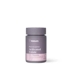 Viên Uống Bổ Sung Acid Folic & Vitamin B Cho Mẹ Bầu - PERDAYS Activated Folate - Lọ 60 Viên