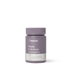 Canxi Hữu Cơ Cho Mẹ Bầu - PERDAYS Plant Calcium Complex + D3K2 - Không Nóng, Không Táo - Lọ 60 Viên