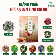 Trà xạ đen linh chi đỏ 9 vị TRATOSA hỗ trợ tiêu u lành, u xơ