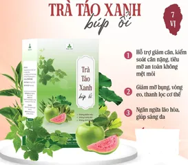 Trà Táo xanh Búp ổi 7 vị TRÀ TỐT tiêu mỡ bụng, sáng da, thanh lọc 