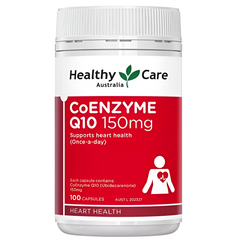 Viên uống bổ tim Healthy Care CoEnzyme Q10 150mg - Hỗ trợ sức khỏe tim mạch, năng lượng, 100 viên của Úc