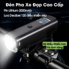 Đèn Gắn Xe Đạp BIKE PRO LED XPE 350 Lumen - Đèn Siêu Sáng Chống Nước, Tích Hợp Còi, 4 Chế Độ Sáng, Phụ Kiện Đạp Xe Thể Thao