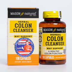 Viên uống bổ sung chất xơ Mason Natural Colon Herbal Cleanser - Hỗ trợ sức khỏe đại tràng, Hộp 60 viên