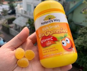(Có tem) Kẹo dẻo bổ sung Vitamin C và Kẽm Nature's Way Úc Hỗ Trợ Tăng Đề Kháng  60 viên